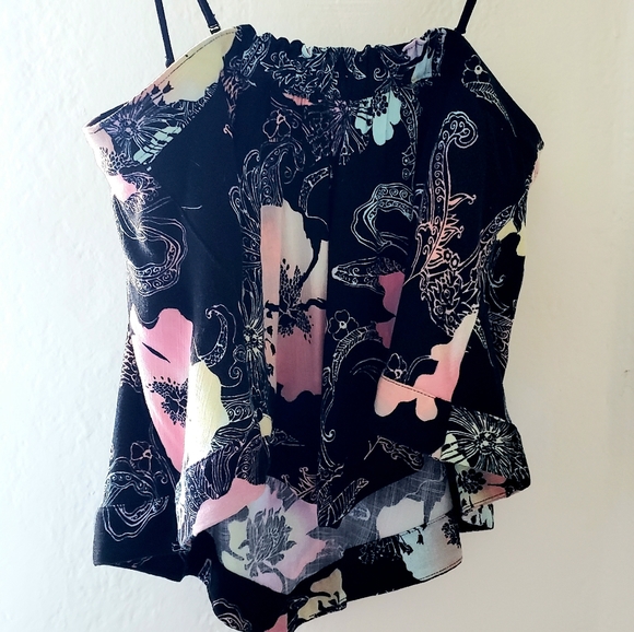 🌱 Free People Get Your Love Tank Floral Multicolor Size Small - Picture 7 of 8